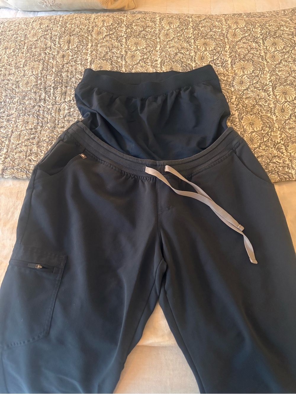 Figs Navy Maternity Jogger Pants with Drawstring